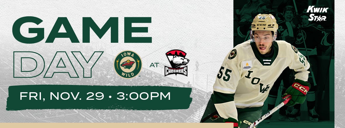 GAME PREVIEW: IOWA WILD AT CHARLOTTE CHECKERS