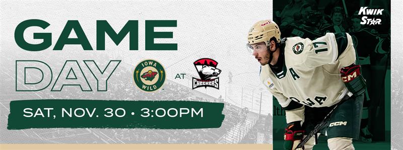 GAME PREVIEW: IOWA WILD AT CHARLOTTE CHECKERS