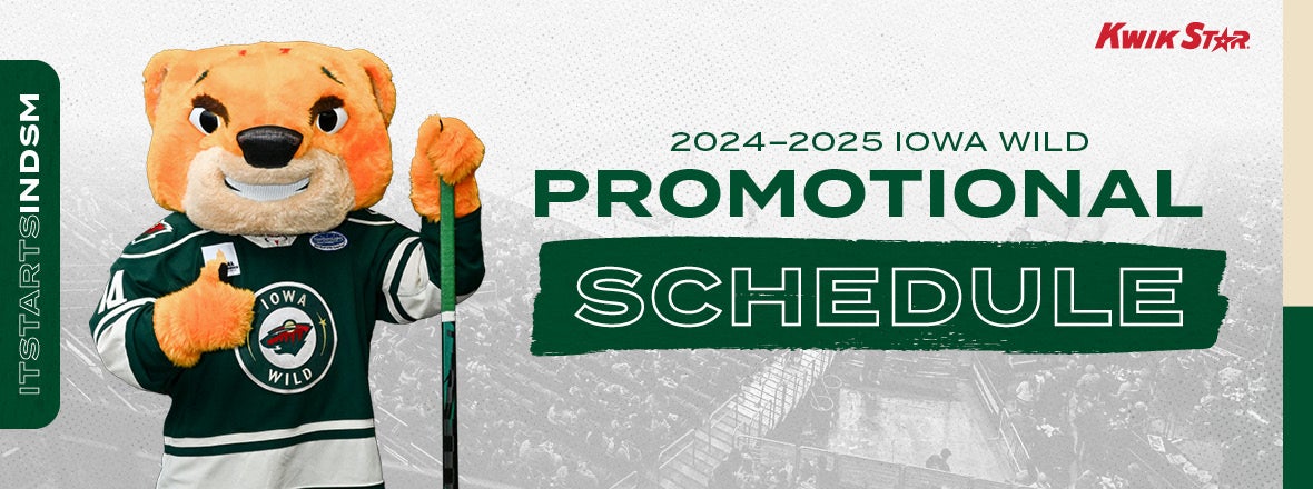 IOWA WILD ANNOUNCES 2024-25 PROMOTIONAL SCHEDULE 